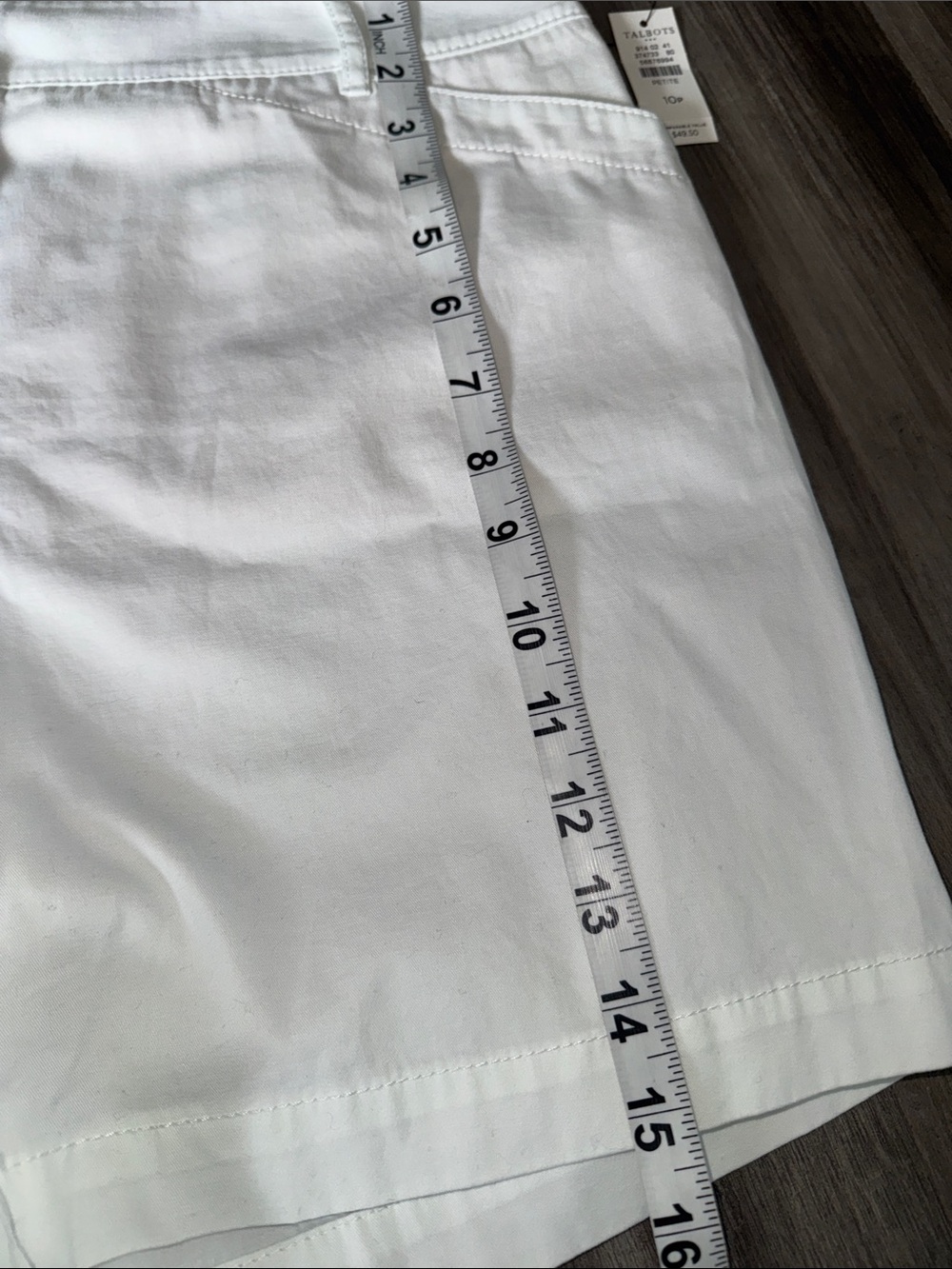 NEW Talbots 10 petite white shorts weekend twill women’s 6” summer resort wear - Picture 2 of 8